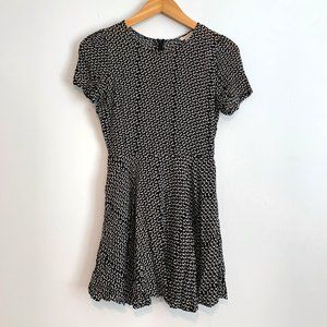 F21 Black and Cream Skater Dress